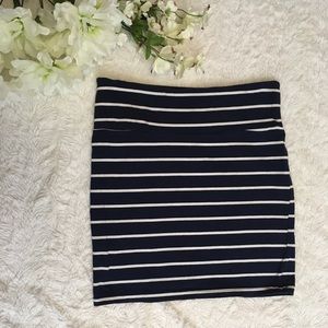 Stretchy Striped Mini Skirt